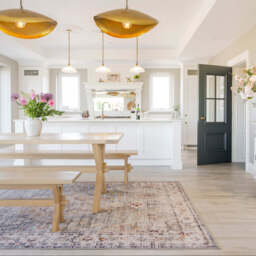 Washable Blue Vintage Rug - Serene - Caoimhe - 120cm x 170cm