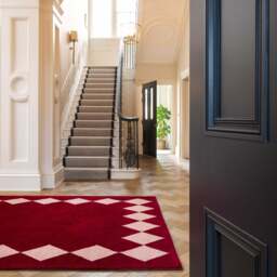 Burgundy Harlequin Rug - Zara - Maze - 120cm x 170cm