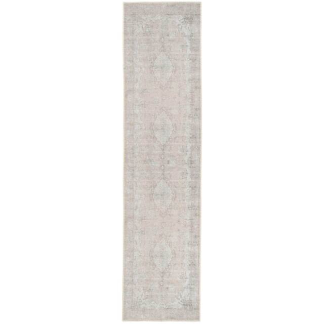 Flatwoven Washable Distressed Beige Runner - Zoe - Renuu - 60cm x 240cm Runner