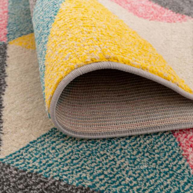 Multicolour Geometric Area Rug - Ataro - Reign - 120cm x 170cm
