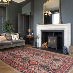 Washable Multicolour Persian Style Rug - Rani - Velvet - 80cm x 150cm