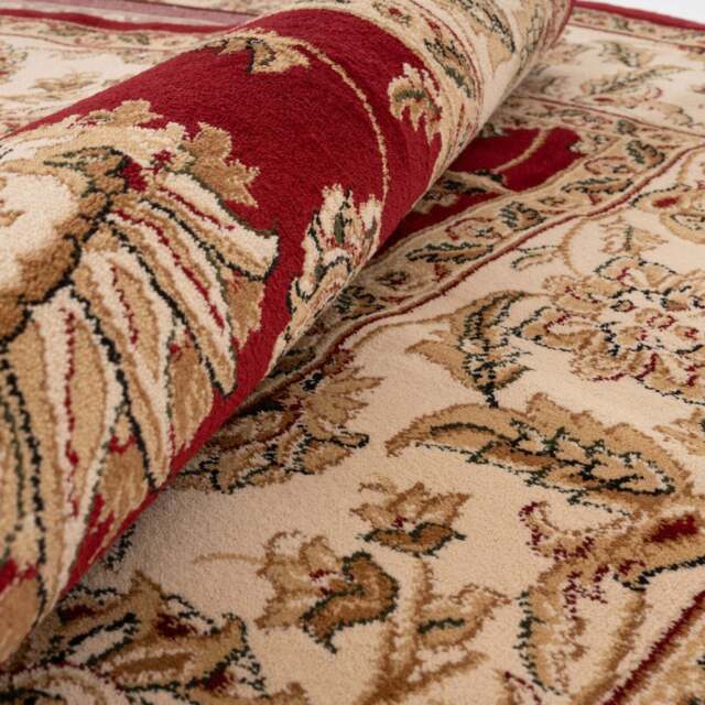 Classical Red Floral Rug - Tirta - Jasmine - 80cm x 150cm