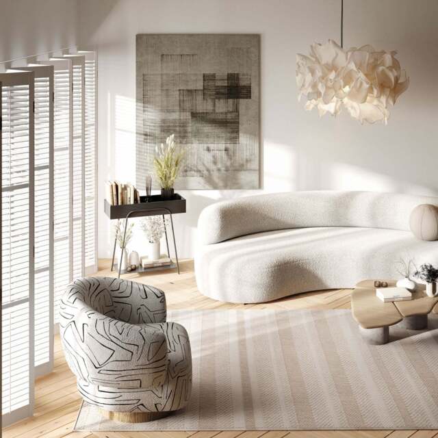 Natural Striped Area Rug - Harper - Milako - 80cm x 150cm