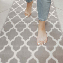 Small Trellis Silver Grey Mat - Milan - 60cm x 110cm