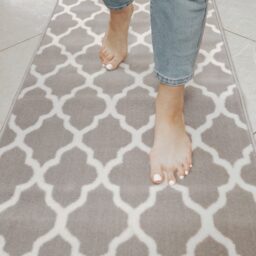Small Trellis Silver Grey Mat - Milan - 60cm x 110cm