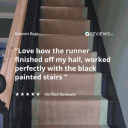 Green Jute Border Stair Carpet Runner - Juliette Green - Juliette -