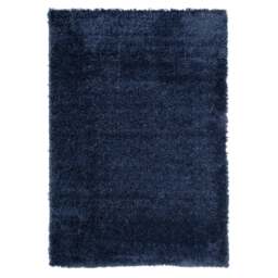 Soft Everyday Navy Shaggy Rug - Nore -