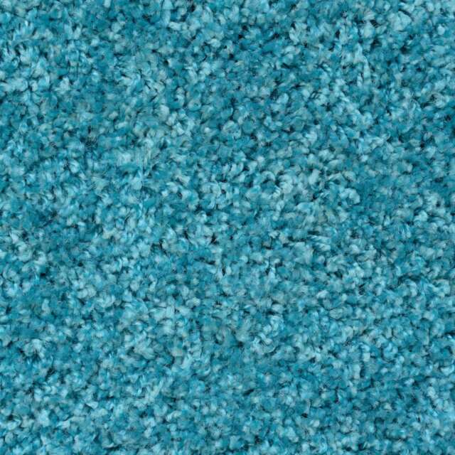 Soft Teal Blue Shaggy Runner Rug - Vancouver - 50cm x 80cm