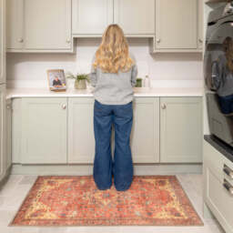 Washable Red Kitchen Mat - Viv - Everyday - 80cm x 150cm