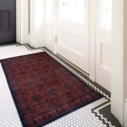 Washable Boho Persian Style Mat - Sana - Velvet - 80cm x 150cm