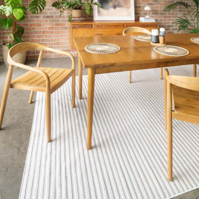 Washable Bobbled Cream Scandi Rug - Olivia - Perla - 80cm x 150cm