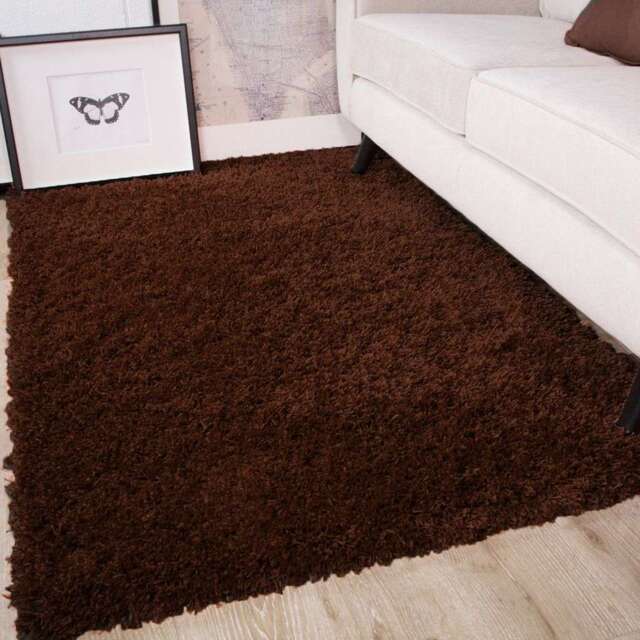Brown Shaggy Rug - Vancouver - 50cm x 80cm