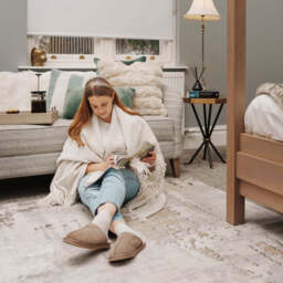 Distressed Abstract Beige Area Rug - Grace - Hatton - 60cm x 110cm