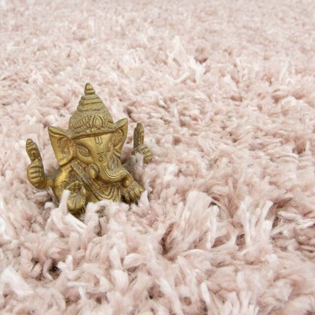 Soft Everyday Blush Pink Shaggy Runner Rug - Nore - 60cm x 240cm Runner