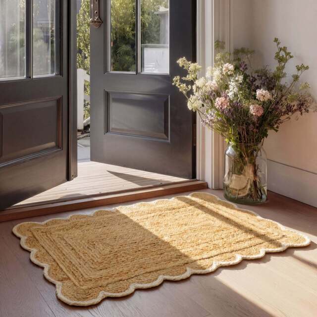 Jute Scalloped Doormat - Doormat - 60cm x 110cm