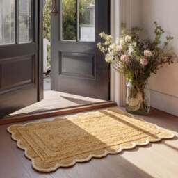 Jute Scalloped Doormat - Doormat - 60cm x 110cm
