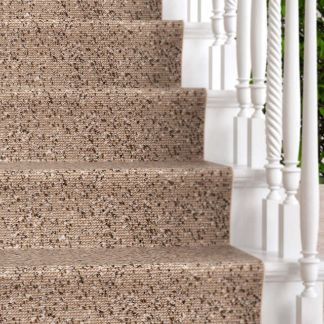 Brown Mottled Stair Carpet Runner - Cut to Measure - Scala - 1ft