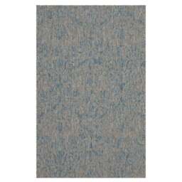 Aqua Blue Floral Outdoor Rug - Lanark - Habitat - 80cm x 50cm