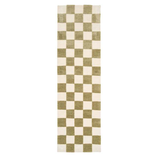Green Retro Checkerboard Runner - Maze - Maze - 70cm x 240cm Runner