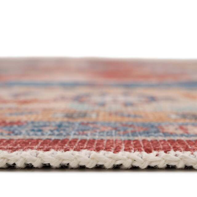 Washable Looped Red Doormat - Anais - Washable Alpaca - 80cm x 150cm