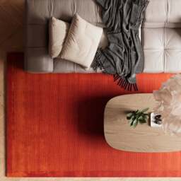 Terracotta Bordered Wool Rug - Olann Terra - Olann - 120cm x 170cm