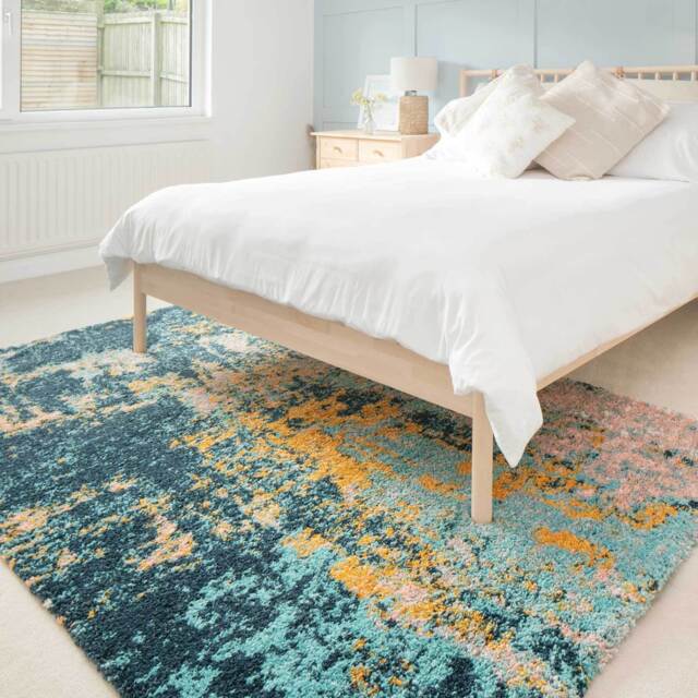 Soft Abstract Shaggy Rug - Cherish - Traveller - 80cm x 150cm