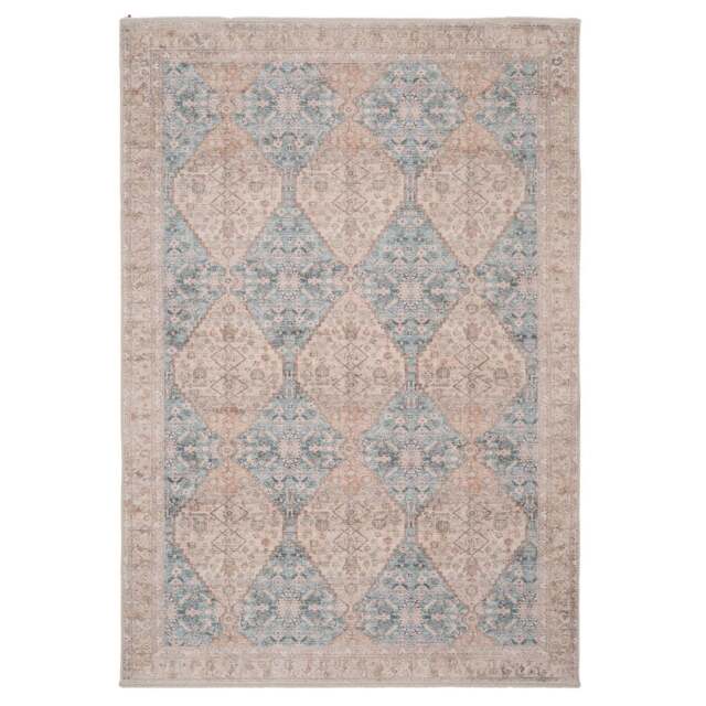 Vintage Blue Diamond Rug - Genevieve - Ishani - 120cm x 170cm