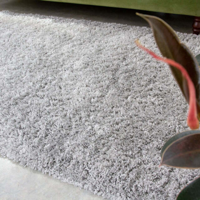 Soft Everyday Silver Shaggy Runner Rug - Nore - 60cm x 240cm Runner