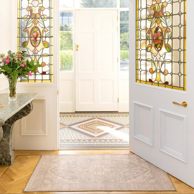 Soft Washable Beige Doormat - Mariana - Soft Washable - 80cm x 150cm