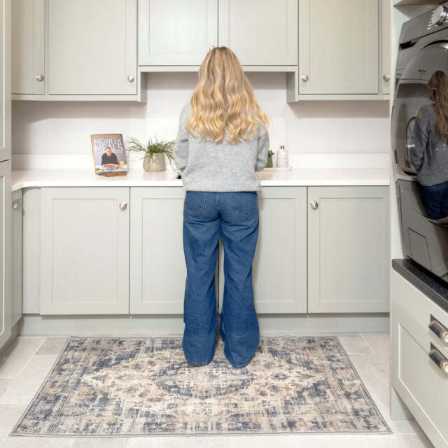 Washable Blue Kitchen Mat - Kith - Everyday - 80cm x 150cm