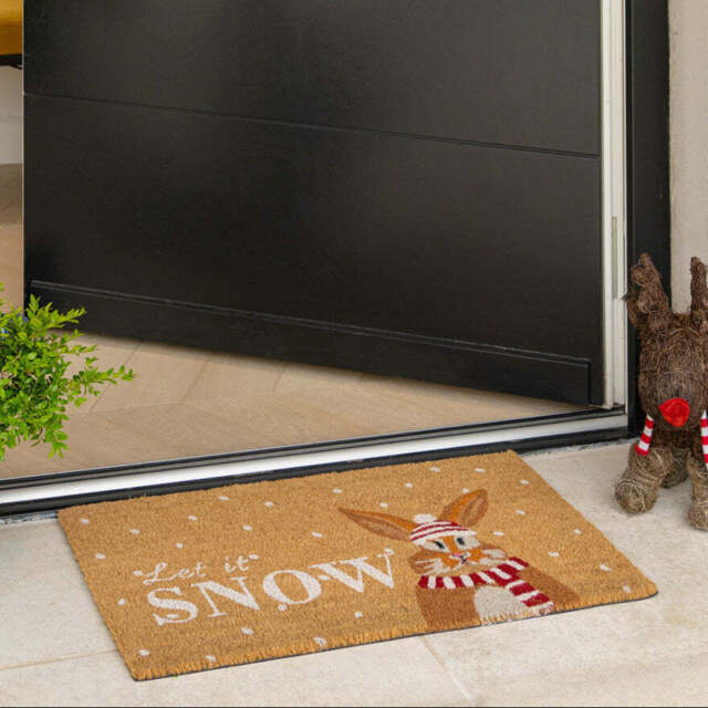 Winter Bunny Coir Doormat - Doormat - 45cm x 75cm