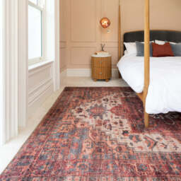 Soft Washable Red Antique Rug - Eliza - Soft Washable - 80cm x 150cm