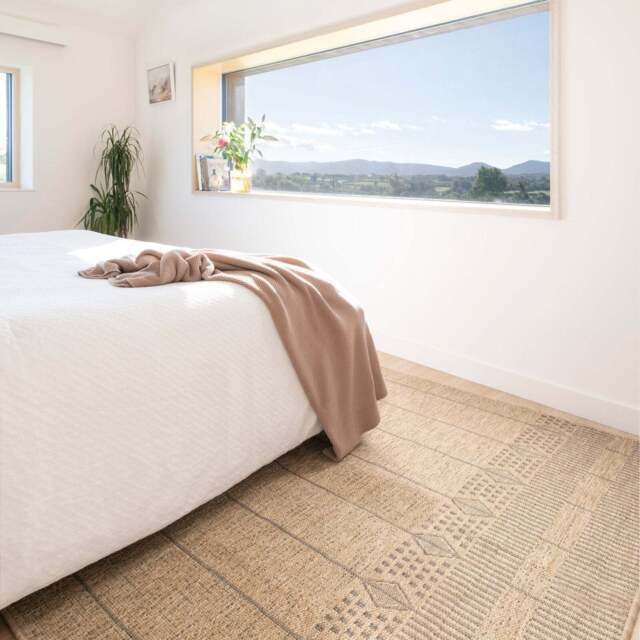 Washable Natural Brown Jute Style Rug - Kai - Washable Jute Le Monde - 80cm x 150cm