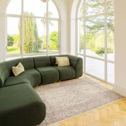 Soft Washable Cream Vintage Rug - Adeline - Soft Washable - 80cm x 150cm