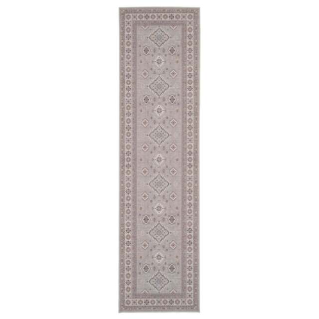 Washable Looped Grey Nordic Runner - Safi - Washable Alpaca - 60cm x 240cm Runner