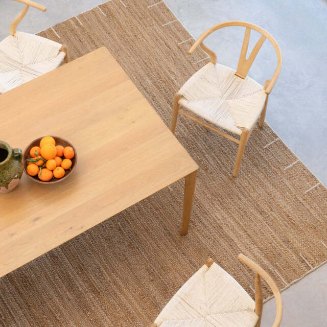 Natural Handwoven Brown Jute Framed Rug - Annie - Peter Irvine - 120cm x 170cm