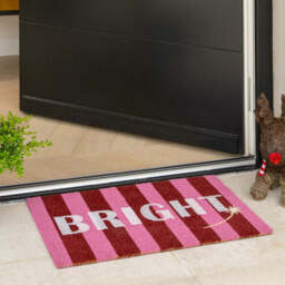 Pink Bright Coir Doormat - Doormat - 45cm x 75cm