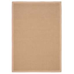 Beige Cotton Border Natural Jute Area Rug - Juliette - 80cm x 150cm