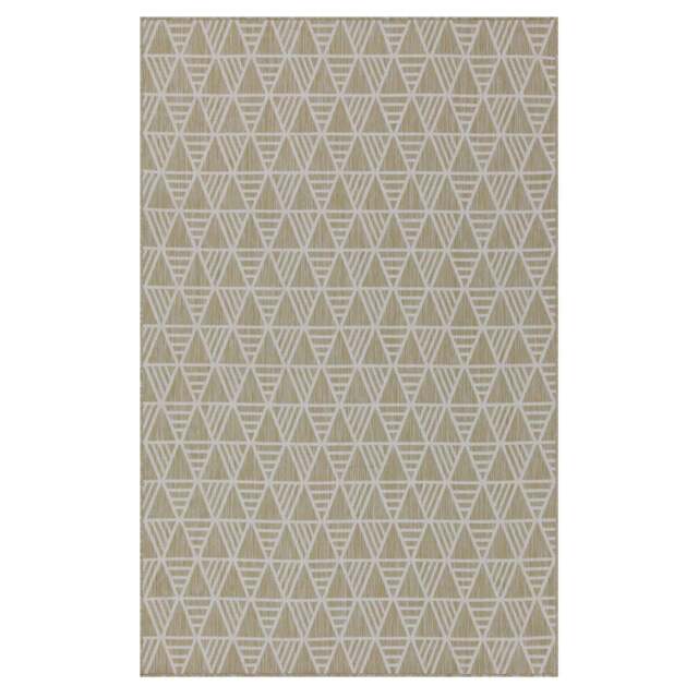 Cream Geometric Outdoor Rug - Banyan - Habitat - 80cm x 150cm