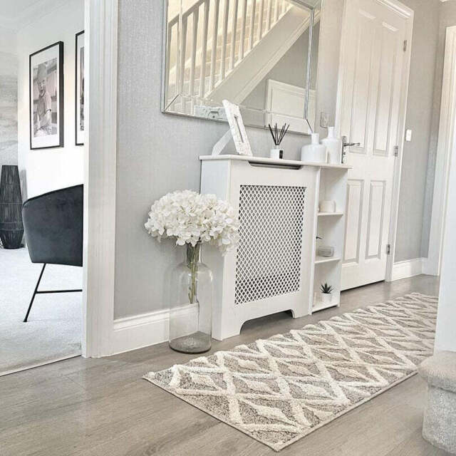 Scandi Grey Cream Runner Rug - Ashbee - 60cm x 240cm Runner