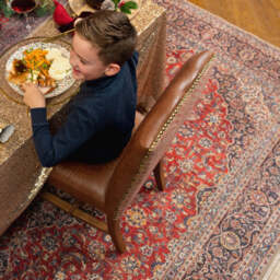 Flatwoven Washable Red Oriental Area Rug - Tullow - Renuu - 120cm x 170cm