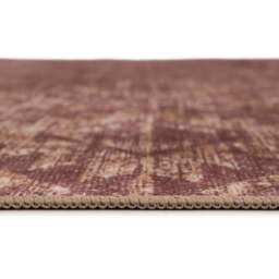 Washable Burgundy Diamond Runner - Avril - Everyday - 60cm x 240cm Runner