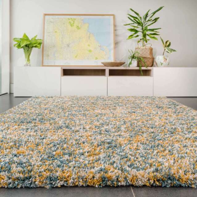 Soft Mottled Multicolour Shaggy Area Rug - Kinsale - 80cm x 150cm