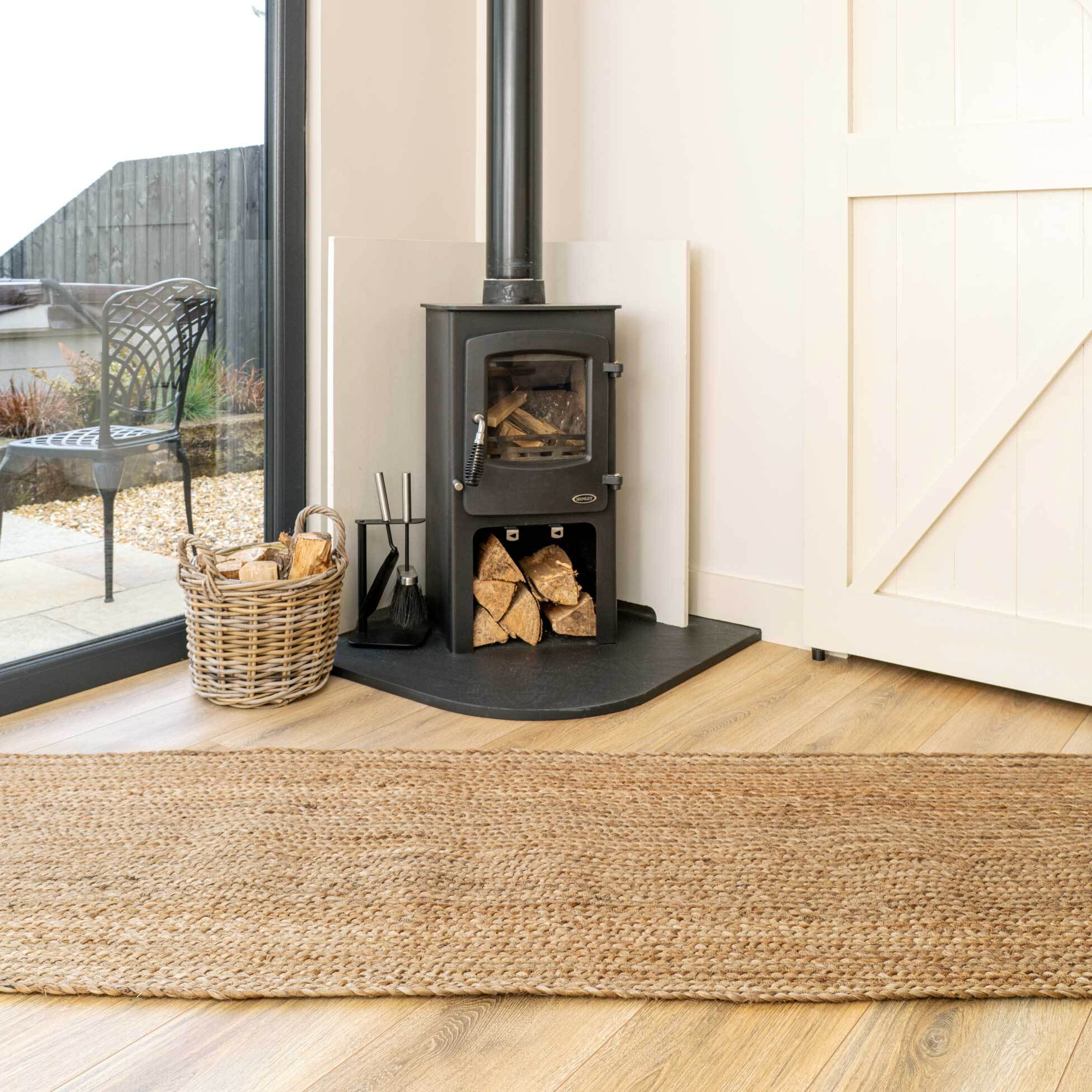 Natural Rustic Braided Jute Hallway Runner Rug - Jute