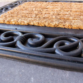 Ornate Rubber Coir Doormat - Doormat - 45cm x 75cm