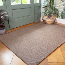 Brown Mottled Indoor - Outdoor Rug - Patio - 58cm x 110cm