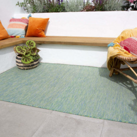Green Mottled Indoor - Outdoor Rug - Patio - 58cm x 110cm