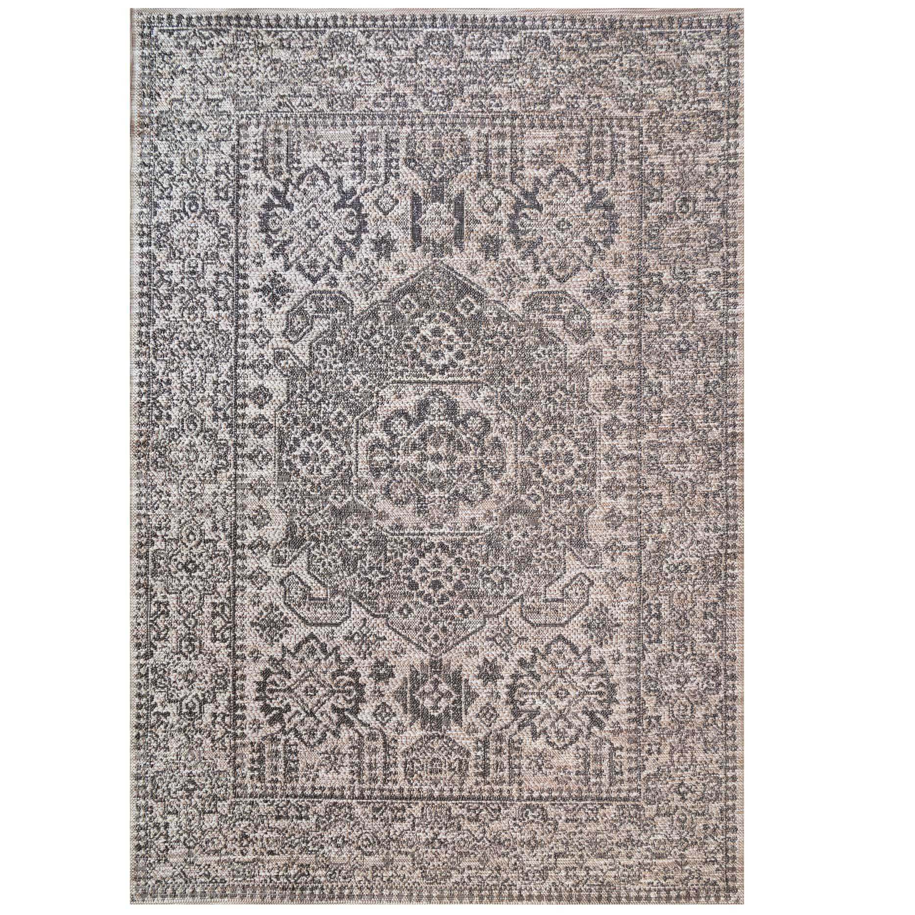 Traditional Textured Flatweave Indoor Outdoor Area Rug - Naylor - Pavillion - 60cm x 110cm