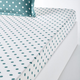 Clarisse Polka Dot 100% Cotton Fitted Sheet - thumbnail 1