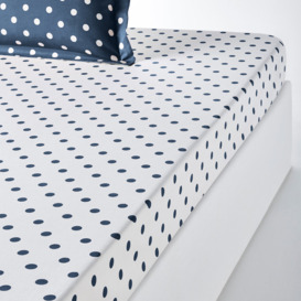 Clarisse Polka Dot 100% Cotton Fitted Sheet